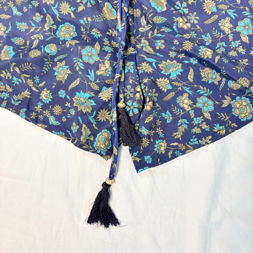 Raga Anthropologie floral silky short sleeve romper. Size L. boho, date night - Picture 6 of 7